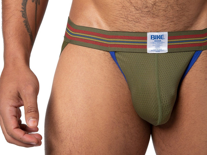 Jockstrap Mesh Olive - Premium Jockstraps from Bike Athletic - Just $28.00! Shop now at Byron's Britches