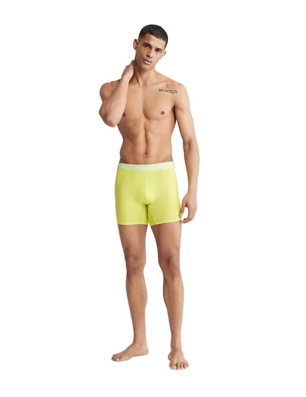 Calvin Klein Men's Pride This Is Love Tonal Micro Boxer Brief Lemon Lime