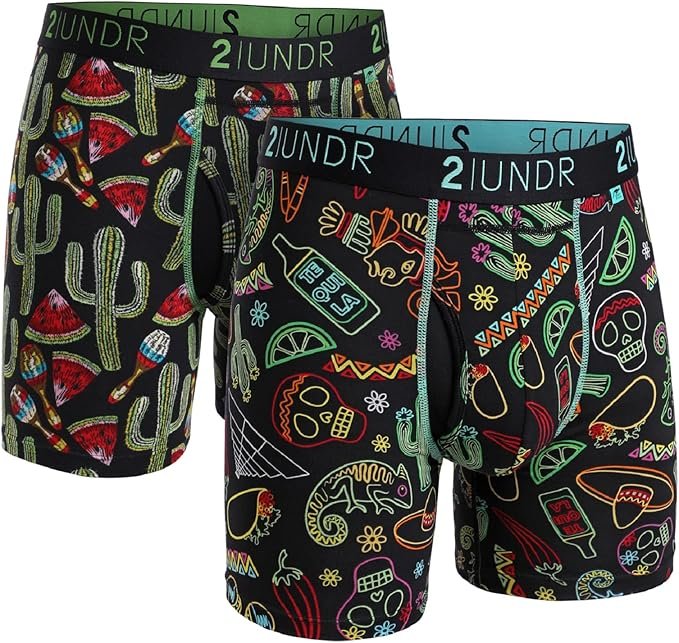 2UNDR Swing Shift 6" Boxer Brief 2-Pack (Tucson/Juarez, Small)