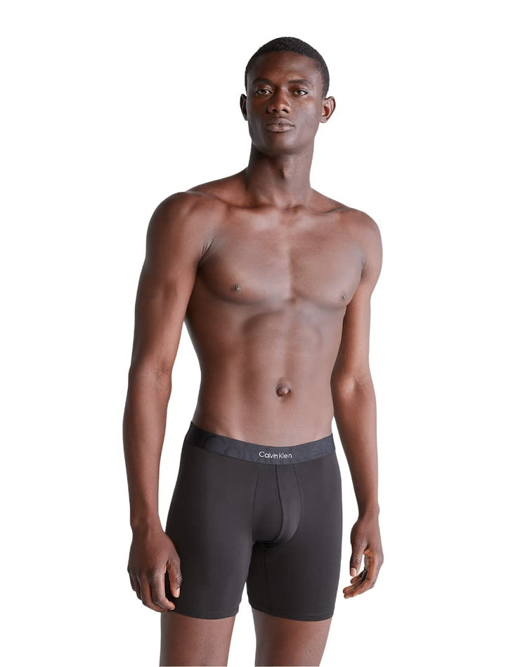 Calvin Klein Men's Embossed Icon Micro Long Boxer Brief