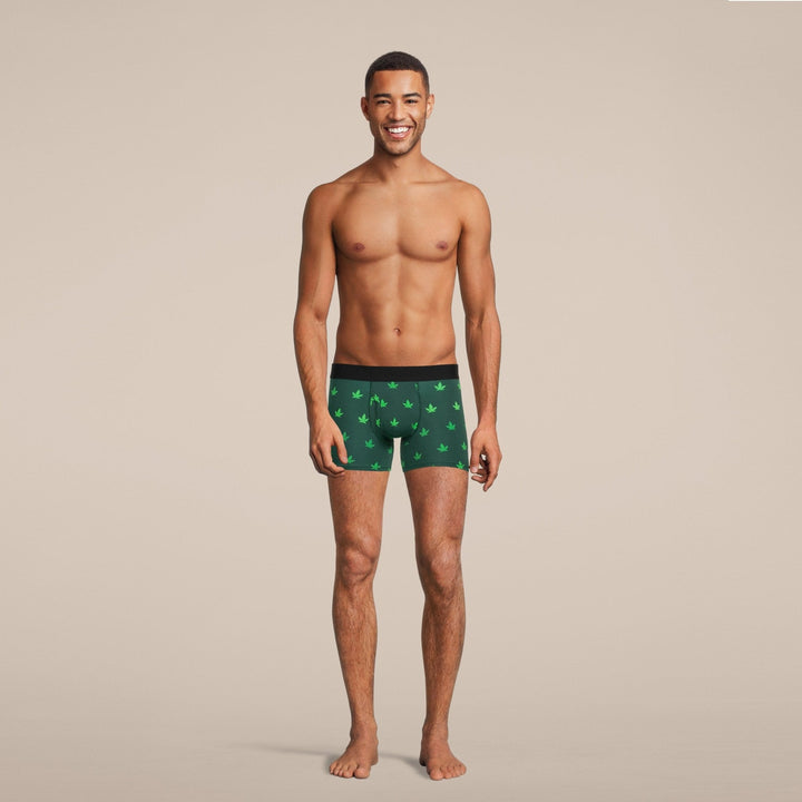 Manbuns Weed Boxer Brief Underwear with Pouch