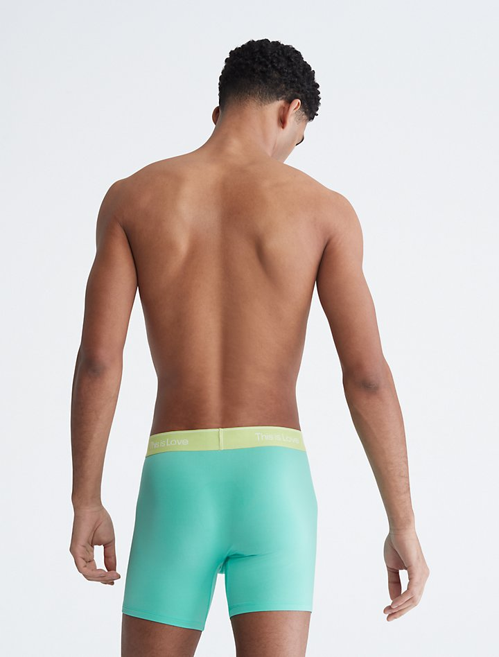 Calvin Klein Men's Pride This Is Love Boxer Brief Aqua Green