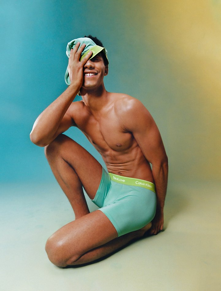Calvin Klein Men's Pride This Is Love Boxer Brief Aqua Green