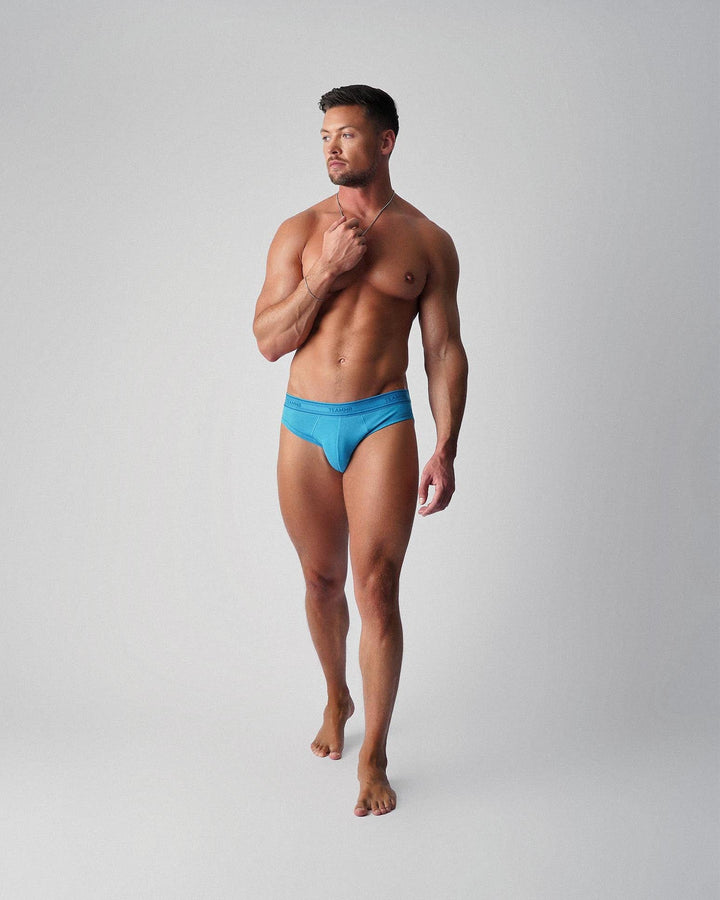 TEAMM8 New Cotton Classic Brief - Cerulean Blue Men's Cotton Briefs