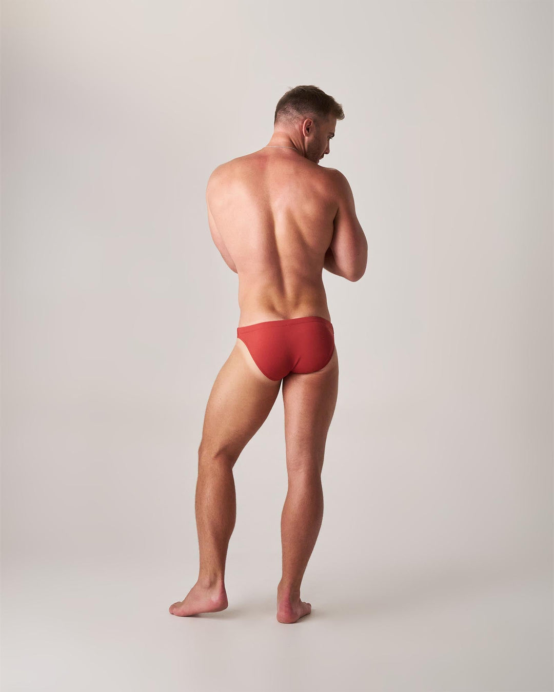 TEAMM8 Statement Men's Bikini Swim Brief - Terracotta