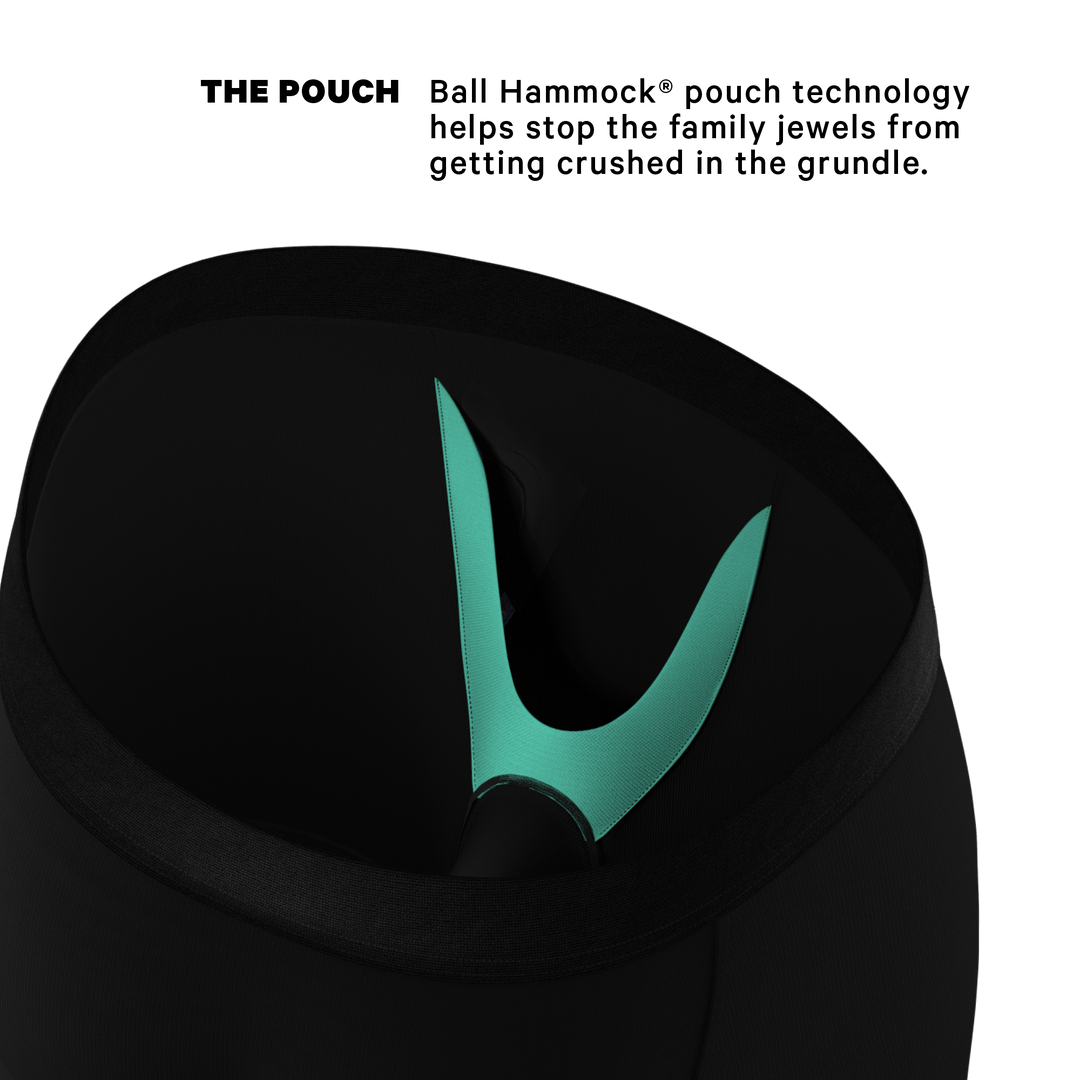 The 009: Black Tuxedo Long Leg Boxer Briefs with Ball Hammock® Pouch