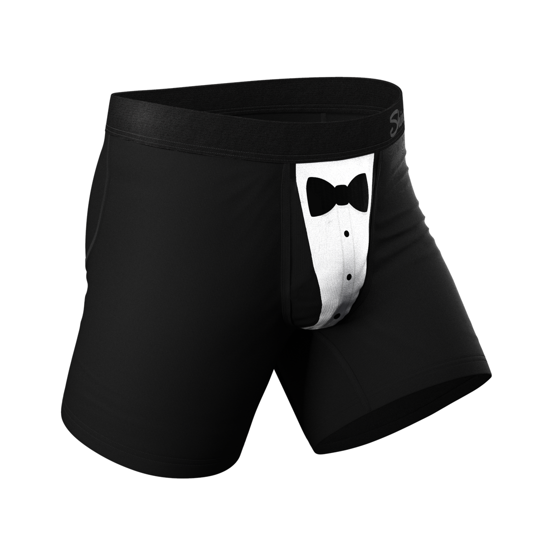 Shinesty "The 009" Black Tuxedo Ball Hammock® Pouch Underwear
