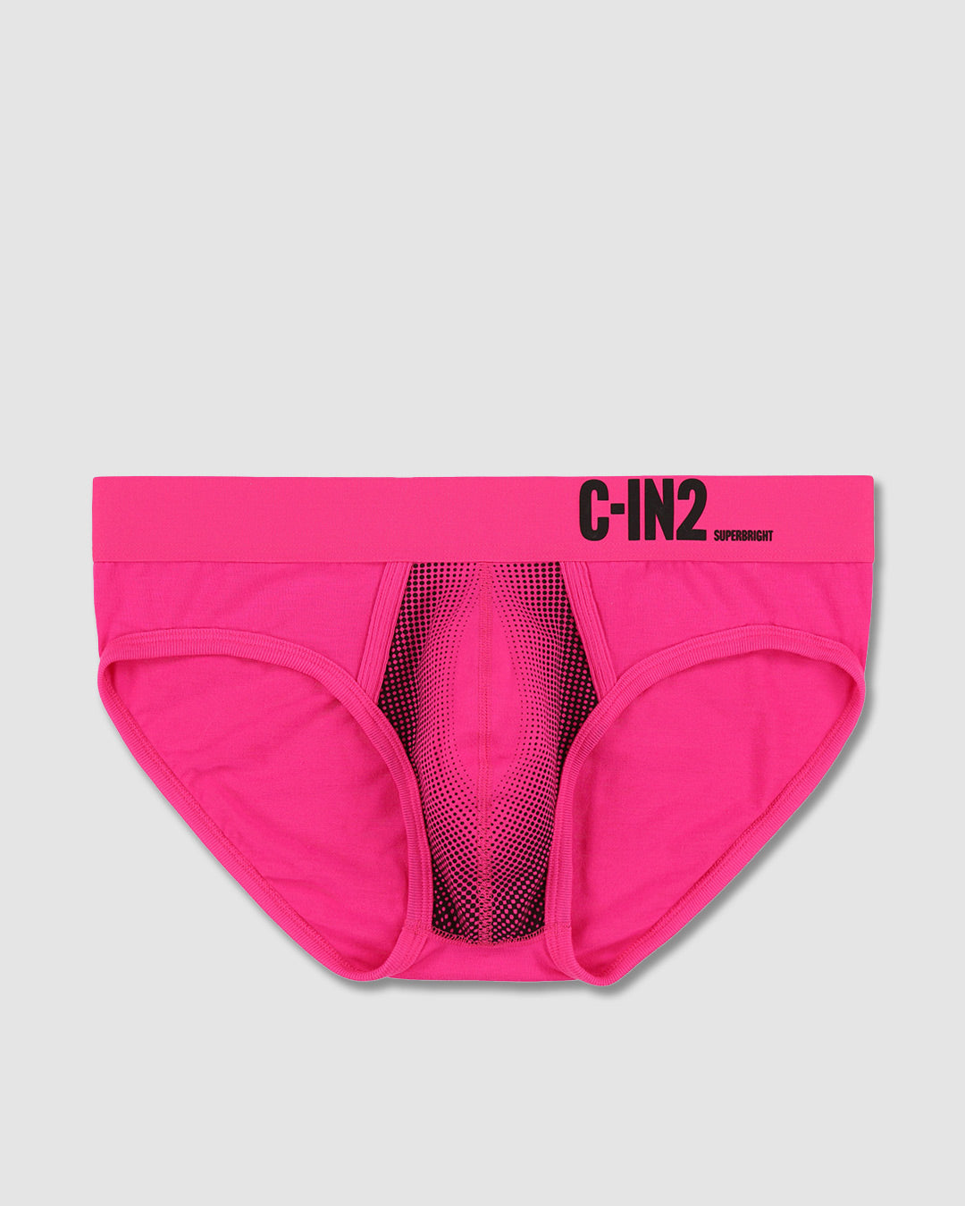 C-IN2 Super Bright Low Rise Brief in neon pink – men's neon halftone low rise brief