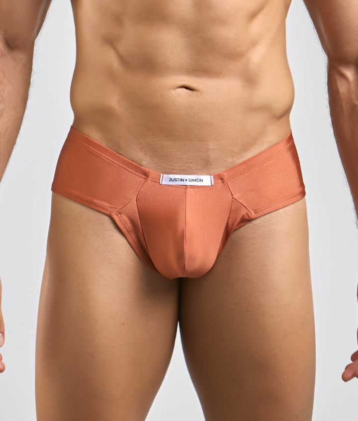 Malebasics Justin + Simon Cheek men's cheeky brief – soft chlorine-resistant underwear and swimwear