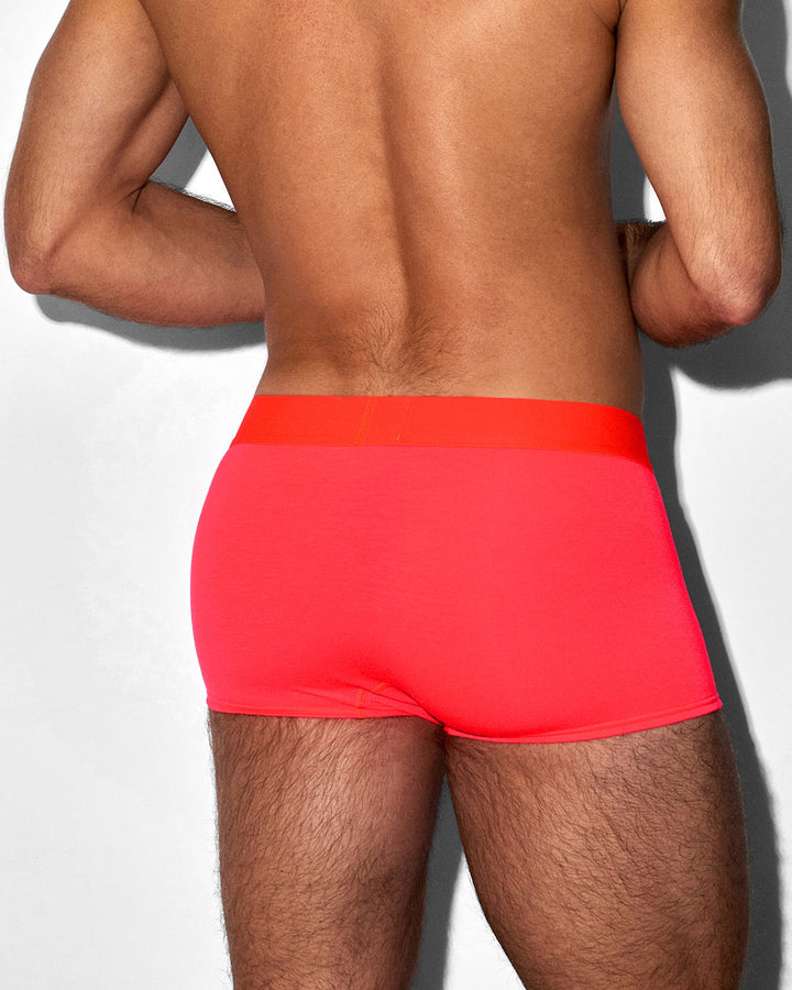 C-IN2 Super Bright Trunk in neon red – men's neon halftone low rise trunk underwear