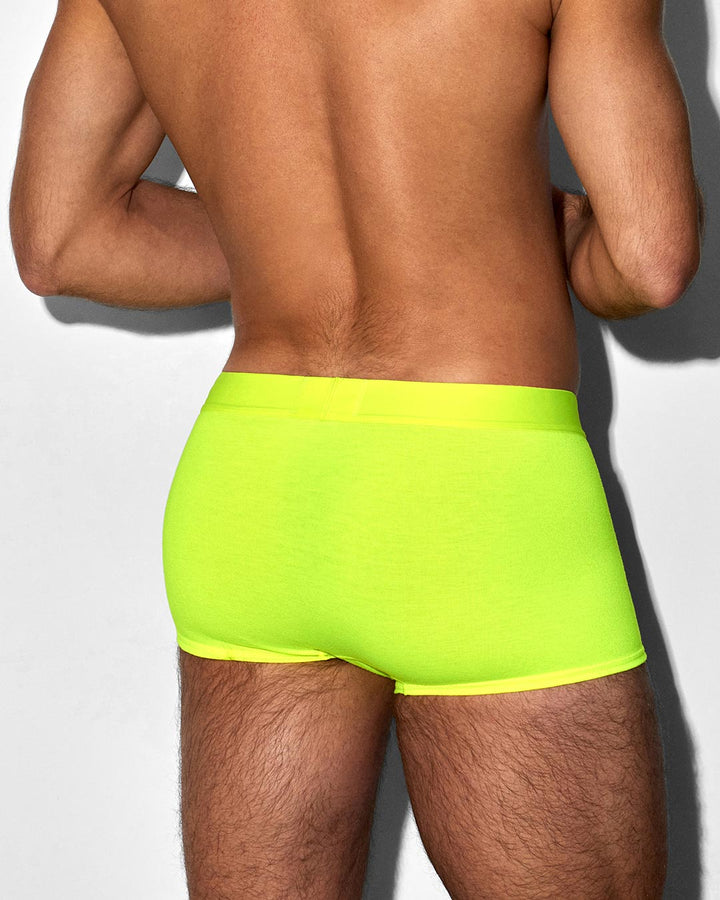 C-IN2 Super Bright Trunk in neon yellow – men's neon halftone low rise trunk underwear