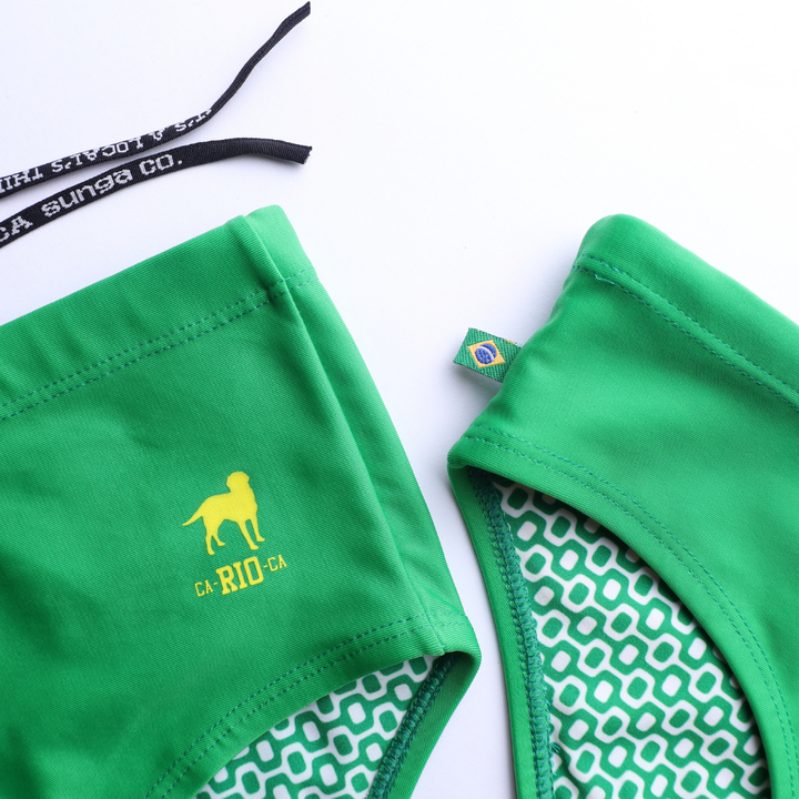 CA-RIO-CA Men's Hortelã Green solid Swimming Sunga Beachwear for Men Swimwear in 