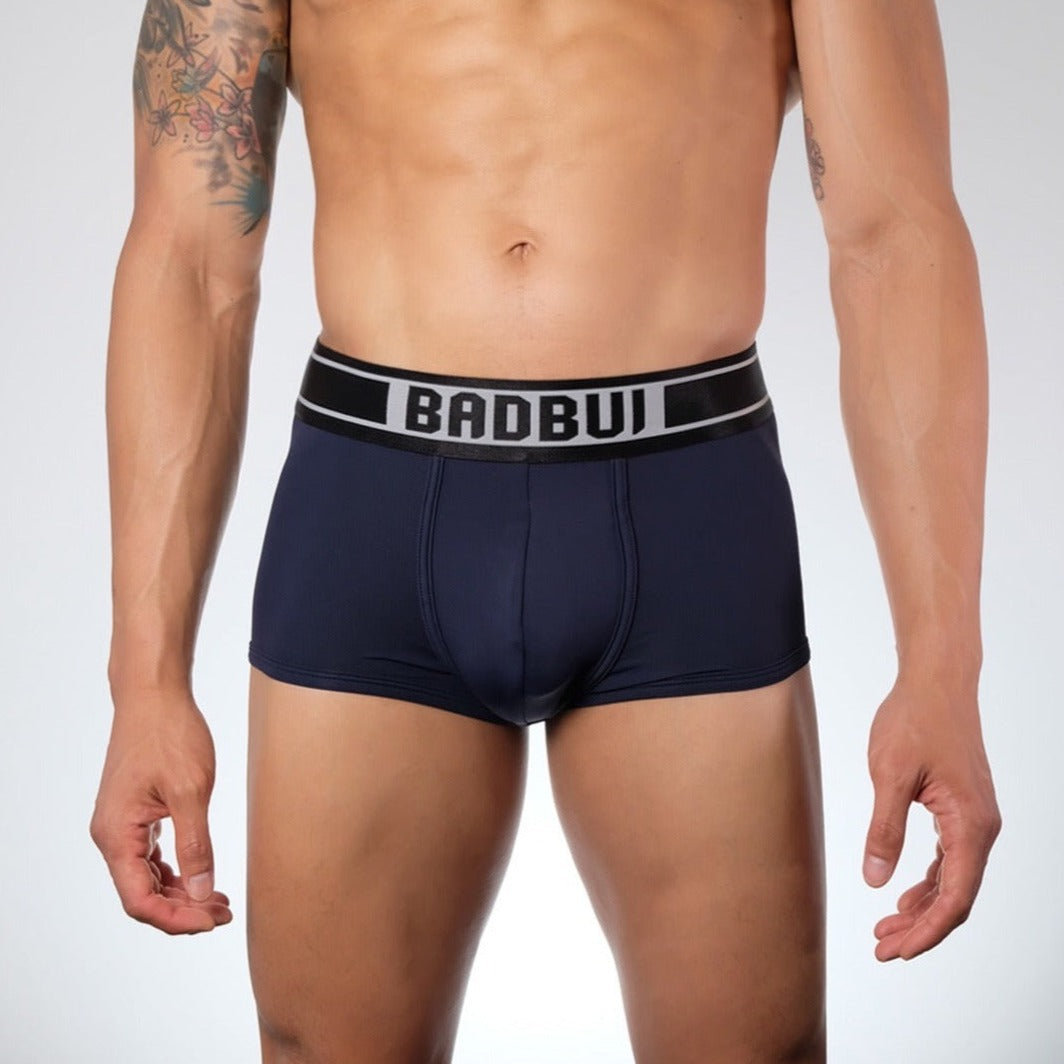 BADBUI Low Rise Trunk in navy grey – men's micro fiber low-rise trunk underwear
