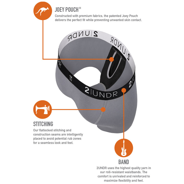 2UNDR Swing Shift 6" Boxer Brief 2-Pack (Tucson/Juarez) | Signature Modal, Joey Pouch®, Chafe-Free