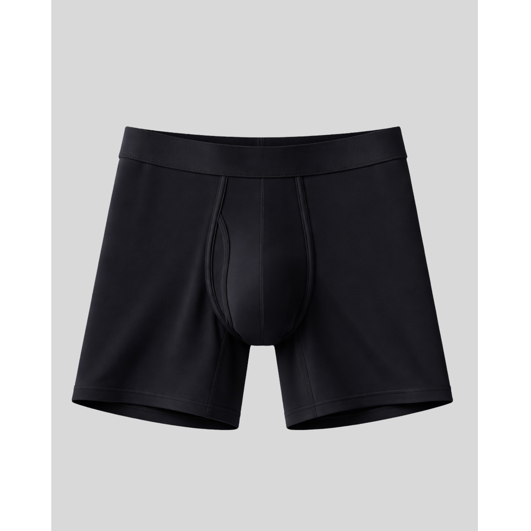 SilkCut men's bamboo boxer briefs – antimicrobial cooling 5-inch inseam performance underwear