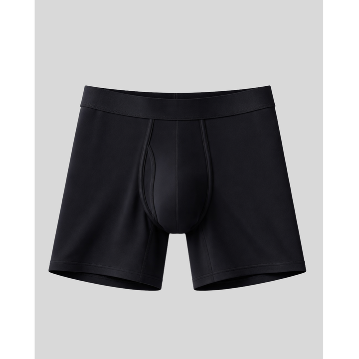 SilkCut men's bamboo boxer briefs – antimicrobial cooling 5-inch inseam performance underwear