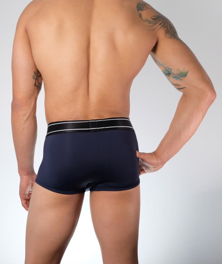 BADBUI Low Rise Trunk in navy grey – men's micro fiber low-rise trunk underwear