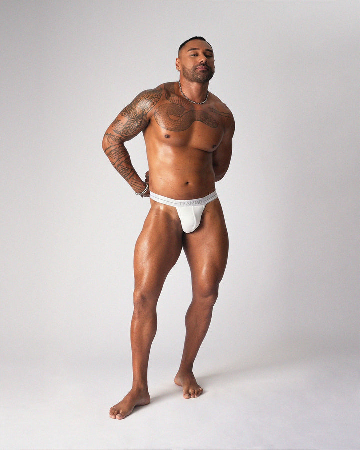 TEAMM8 Icon Thong - Optic White Men's Minimalist Athletic Underwear