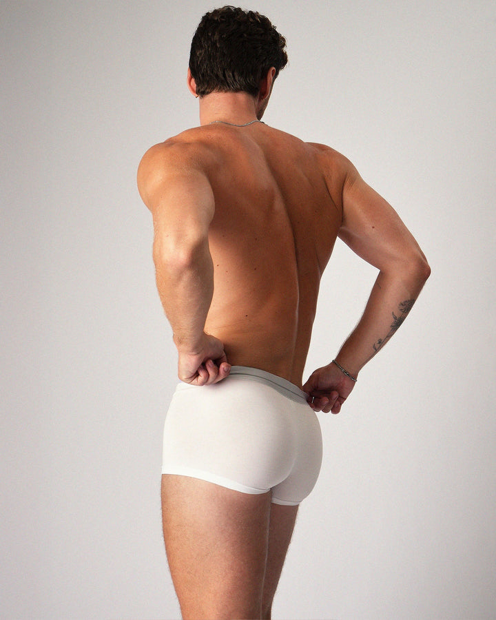 Teamm8 Icon Trunk — Optic White | Premium Men's Trunk Underwear