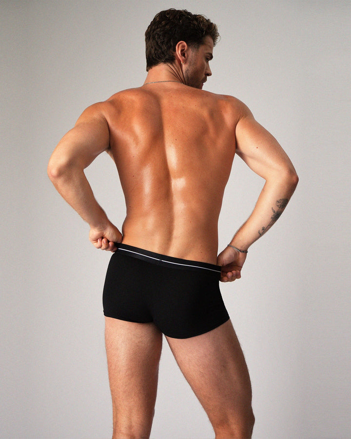 TEAMM8 Icon Trunk - Onyx Black Men's Low-Rise Cotton Trunks