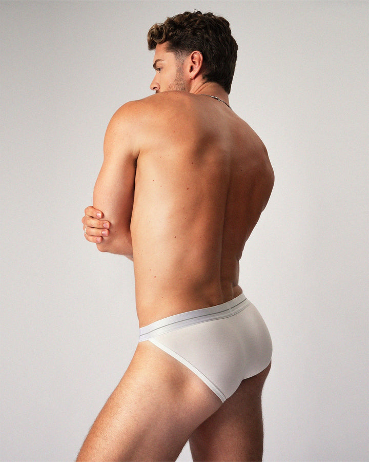 TEAMM8 Icon Sports Brief - Optic White Men's Athletic Cotton Briefs