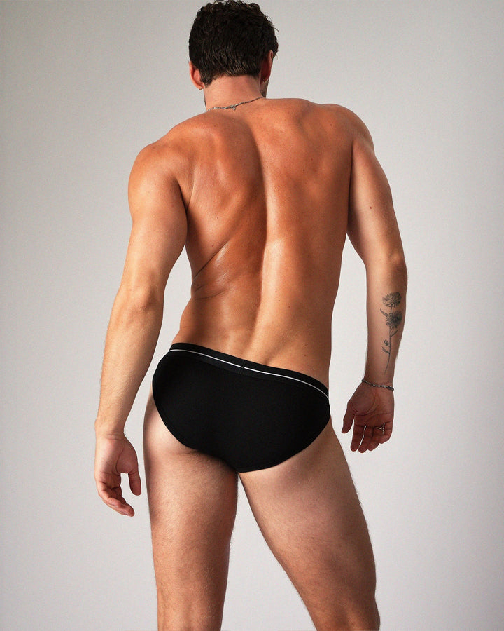 Teamm8 Icon Sports Brief — Onyx Black | Men's Athletic Brief Underwear