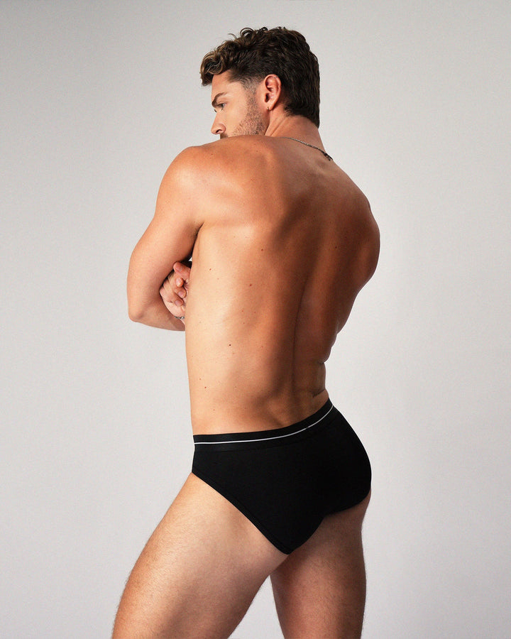 TEAMM8 Icon Brief - Onyx Black Low-Rise Men's Athletic Briefs