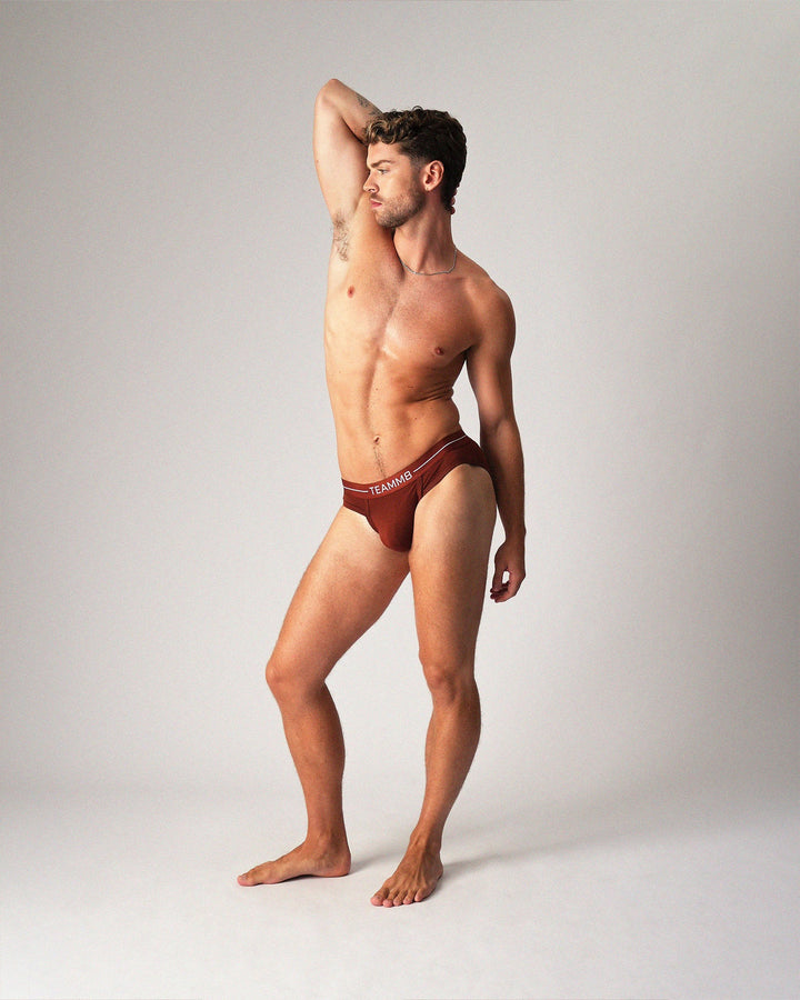 Teamm8 Icon Brief — Cocoa | Premium Men's Brief Underwear
