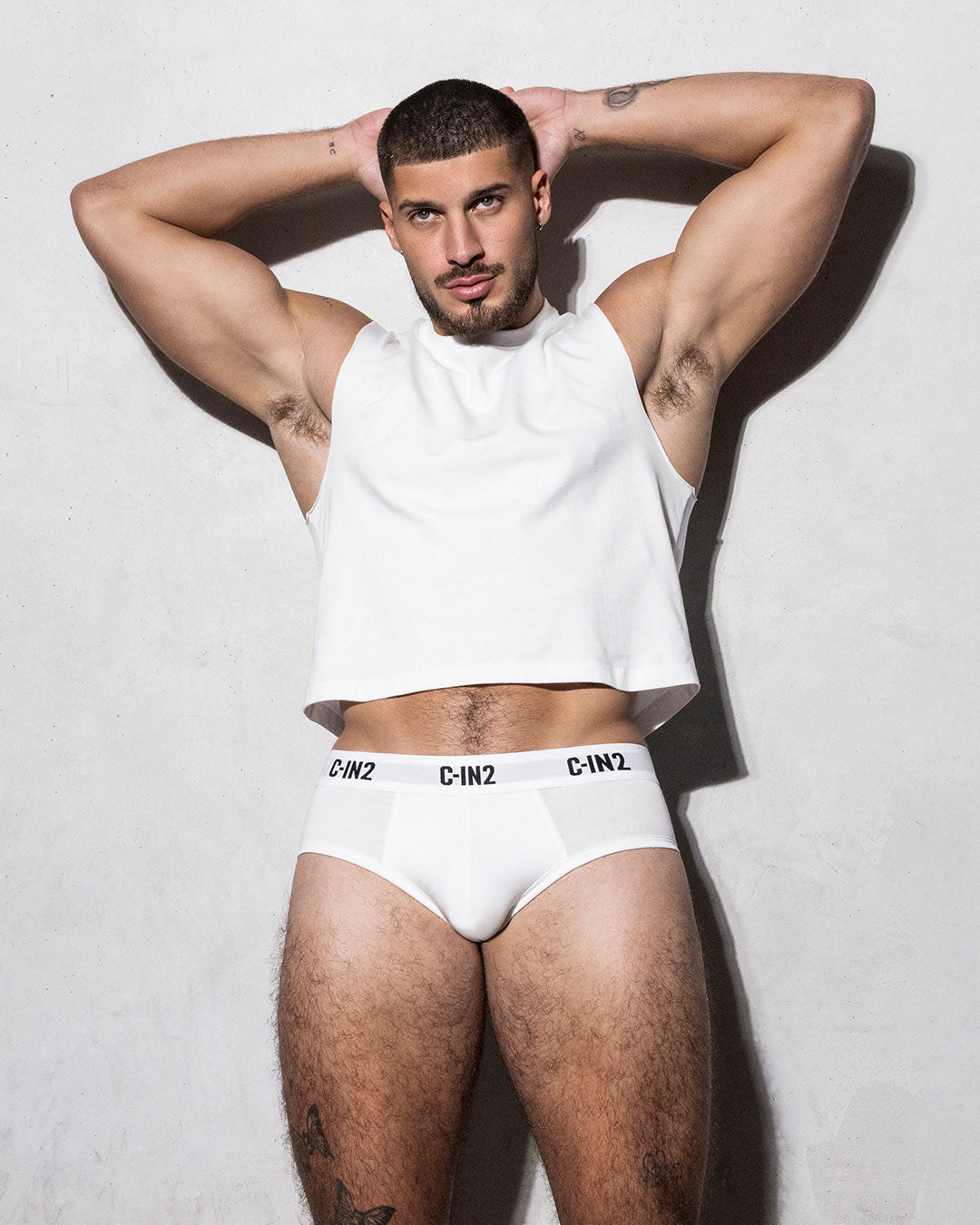 C-IN2 Premium Stretch 3-Pack Mid Rise Brief in white – men's mid-rise cotton-modal brief 3-pack