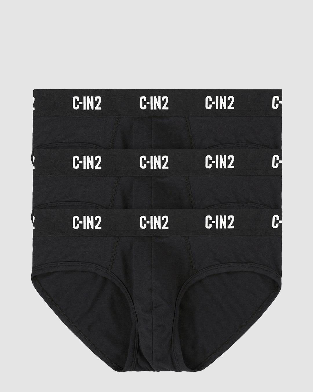 C-IN2 Premium Stretch 3-Pack Low Rise Brief in black – men's low-rise cotton-modal brief 3-pack