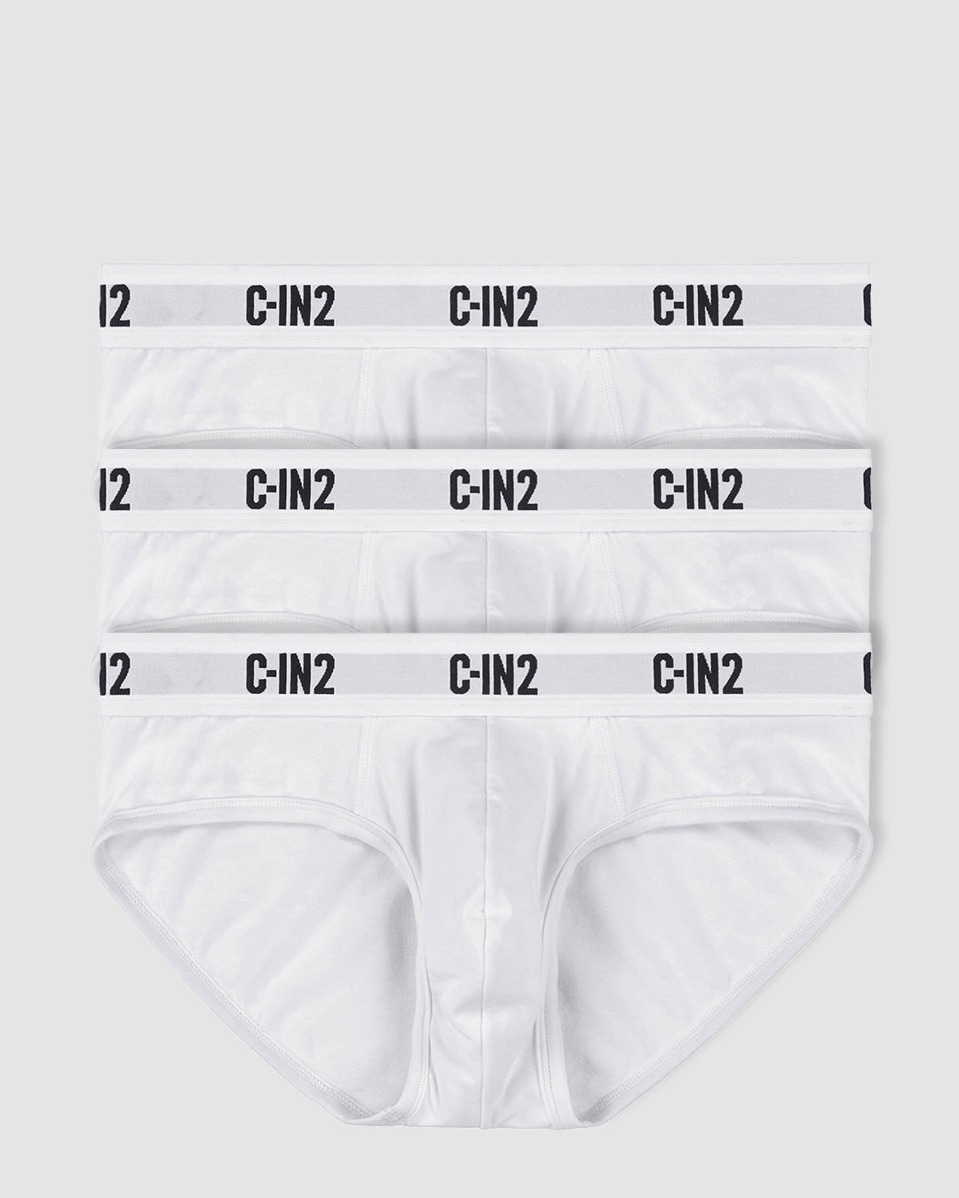 C-IN2 Premium Stretch 3-Pack Low Rise Brief in white – men's low-rise cotton-modal brief 3-pack