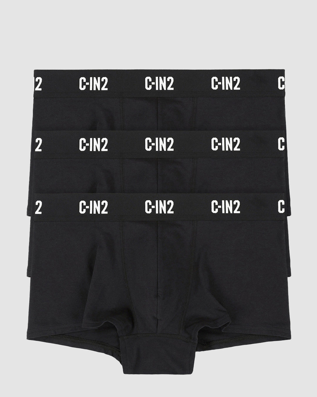 C-IN2 Premium Stretch 3-Pack Trunk in black – men's mid-rise cotton-modal trunk 3-pack