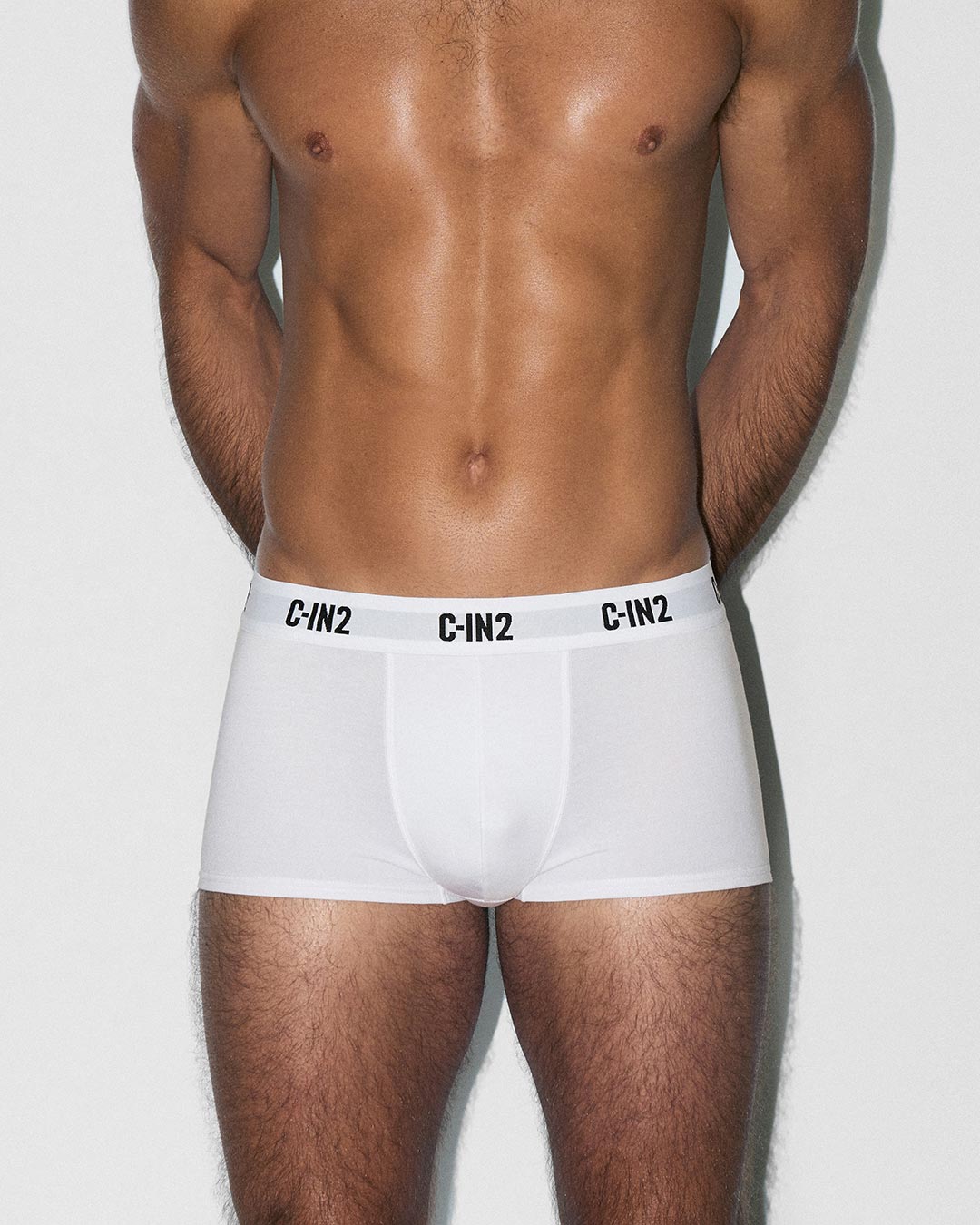 C-IN2 Premium Stretch 3-Pack Trunk in white – men's mid-rise cotton-modal trunk 3-pack