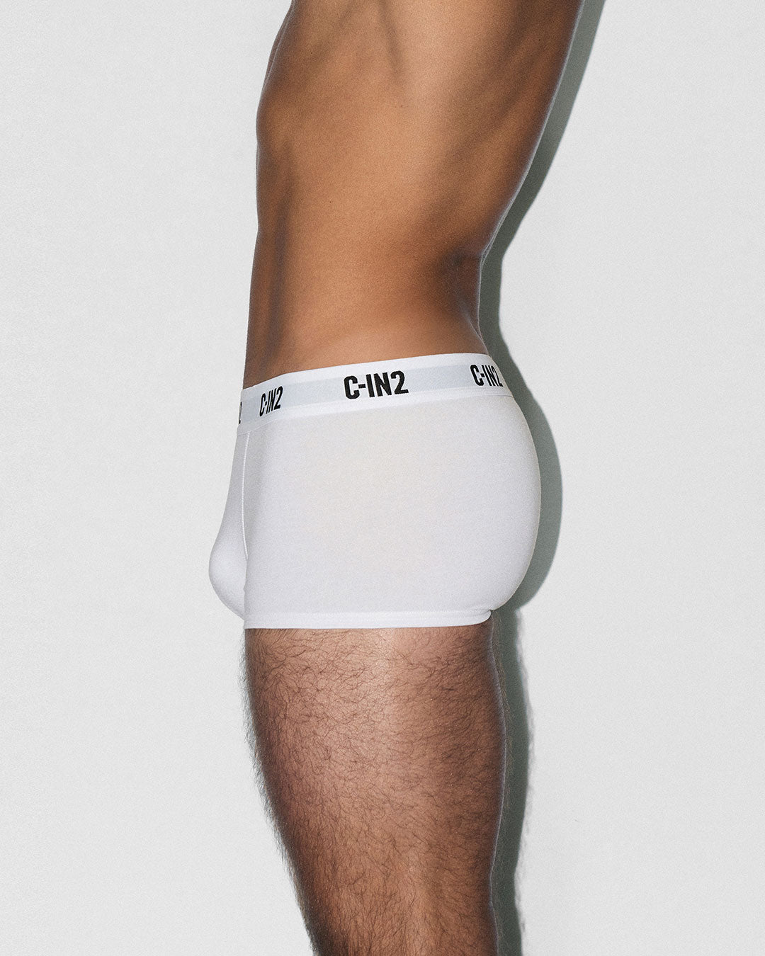 C-IN2 Premium Stretch 3-Pack Trunk in white – men's mid-rise cotton-modal trunk 3-pack