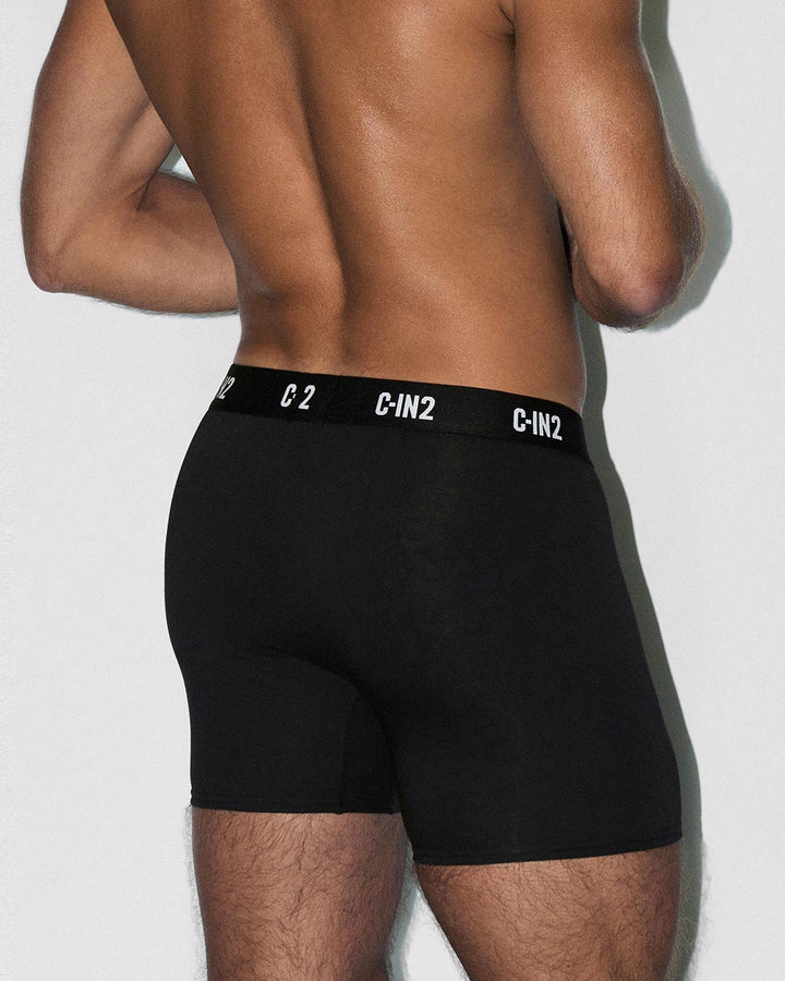 C-IN2 Premium Stretch 3-Pack Boxer Brief in black – men's cotton-modal boxer brief 3-pack