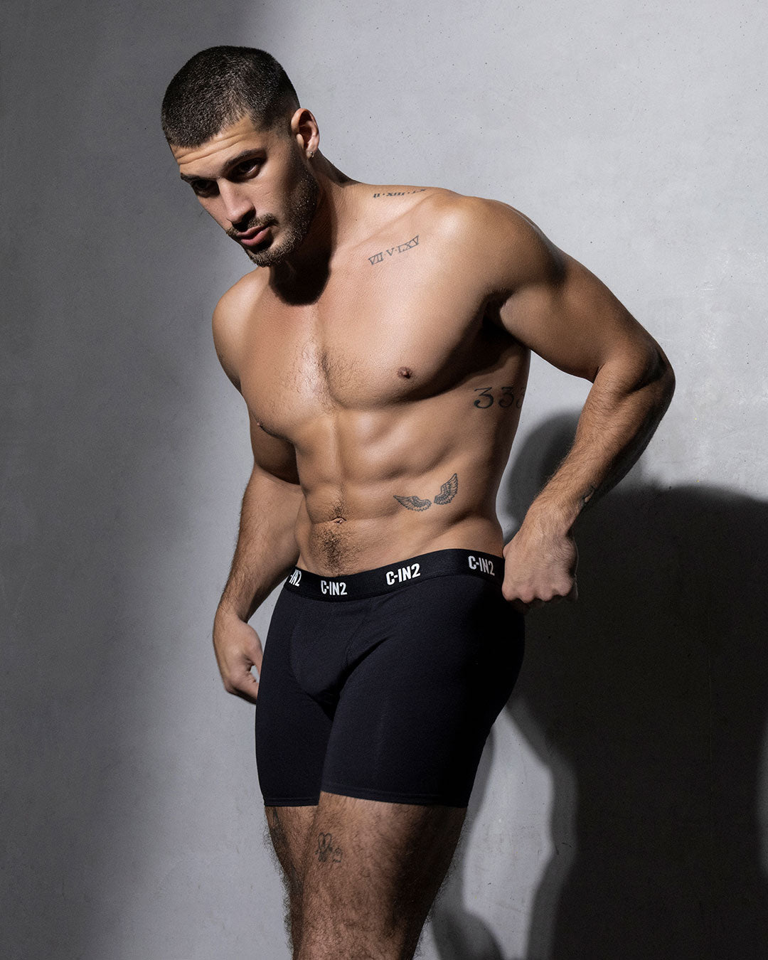 C-IN2 Premium Stretch 3-Pack Boxer Brief in black – men's cotton-modal boxer brief 3-pack