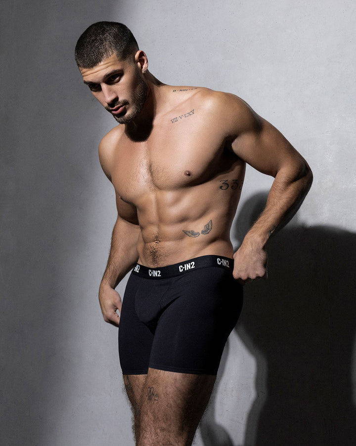 C-IN2 Premium Stretch 3-Pack Boxer Brief in black – men's cotton-modal boxer brief 3-pack