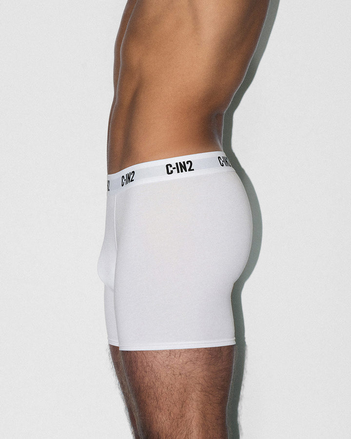 C-IN2 Premium Stretch 3-Pack Boxer Brief in white – men's cotton-modal boxer brief 3-pack