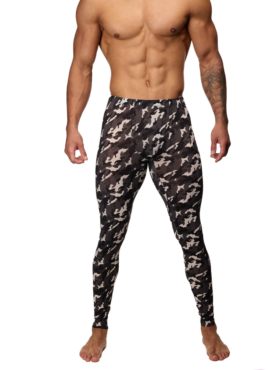Body Aware Wild Side Leggings in camo – men's lightweight athletic camo leggings