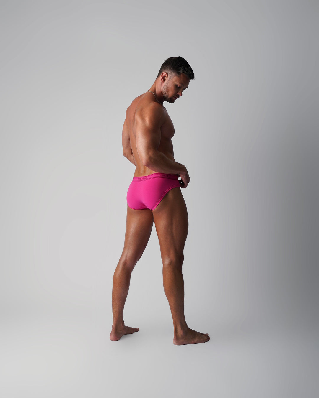 TEAMM8 New Cotton Classic Brief - Fuchsia Pink Low-Rise Men's Underwear