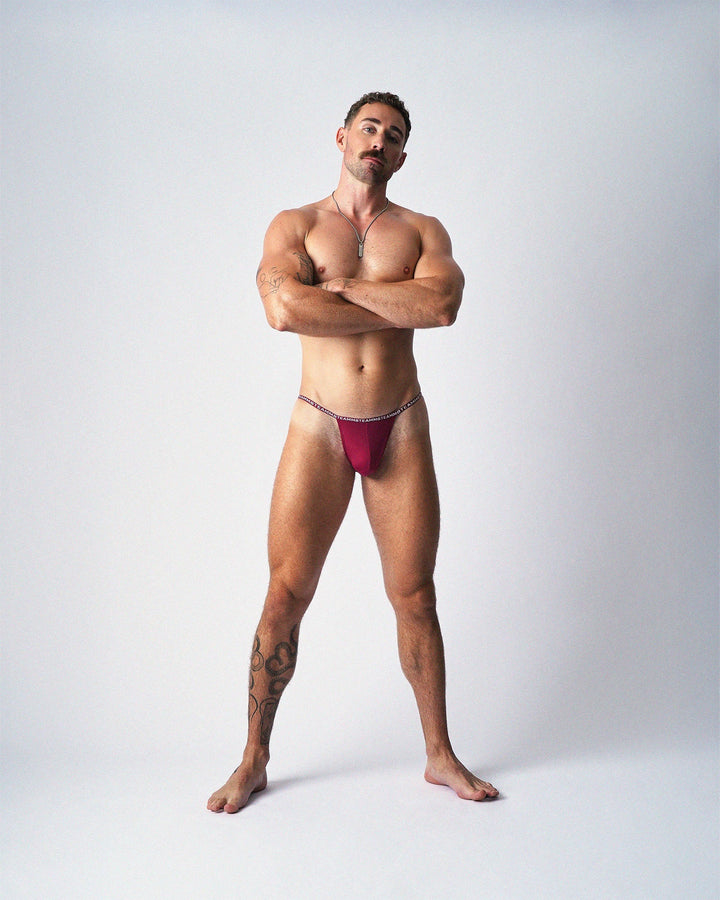 Teamm8 Glide Micro Brief — Boysenberry | Recycled Nylon Men's Micro Brief