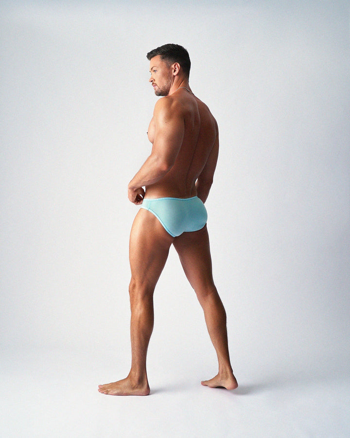 Teamm8 Glide Bikini Brief — Glacier | Recycled Nylon Men's Bikini Brief
