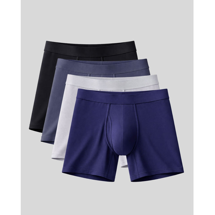 SilkCut Bamboo Boxer Briefs 4-Pack – men's antimicrobial bamboo boxer briefs 5 inch inseam