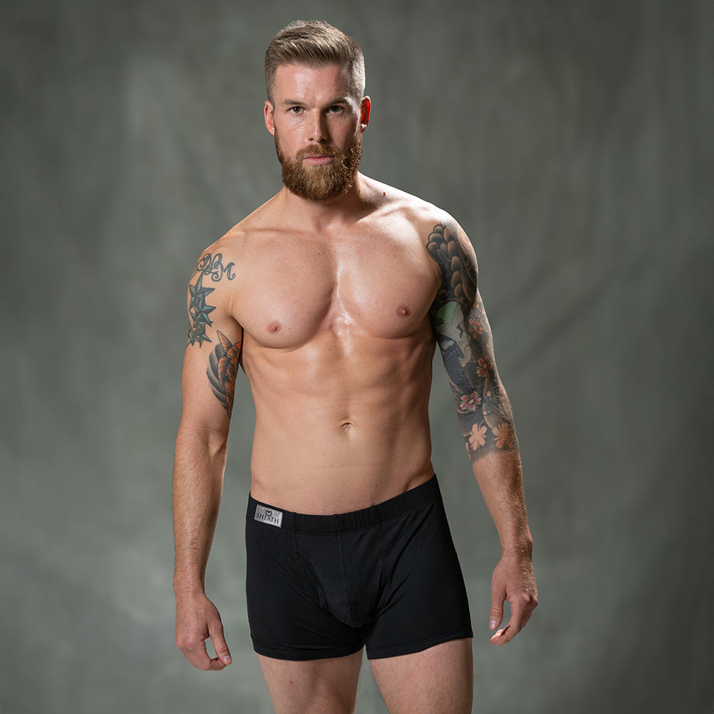 SHEATH 2.1 Modal Dual Pouch Trunk 3 inch – men's modal short-leg dual pouch trunk