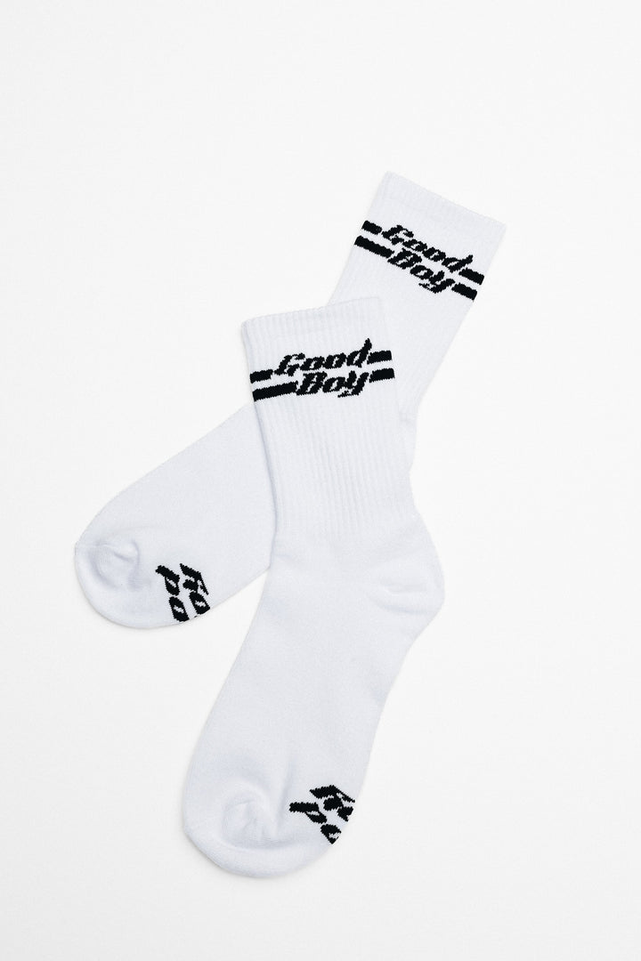 Good Boy Underwear Crew Socks – ribbed cotton blend crew socks with Good Boy logo