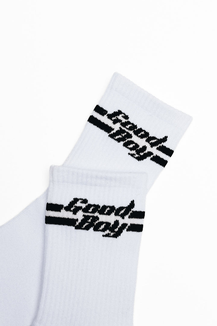 Good Boy Underwear Crew Socks – ribbed cotton blend crew socks with Good Boy logo