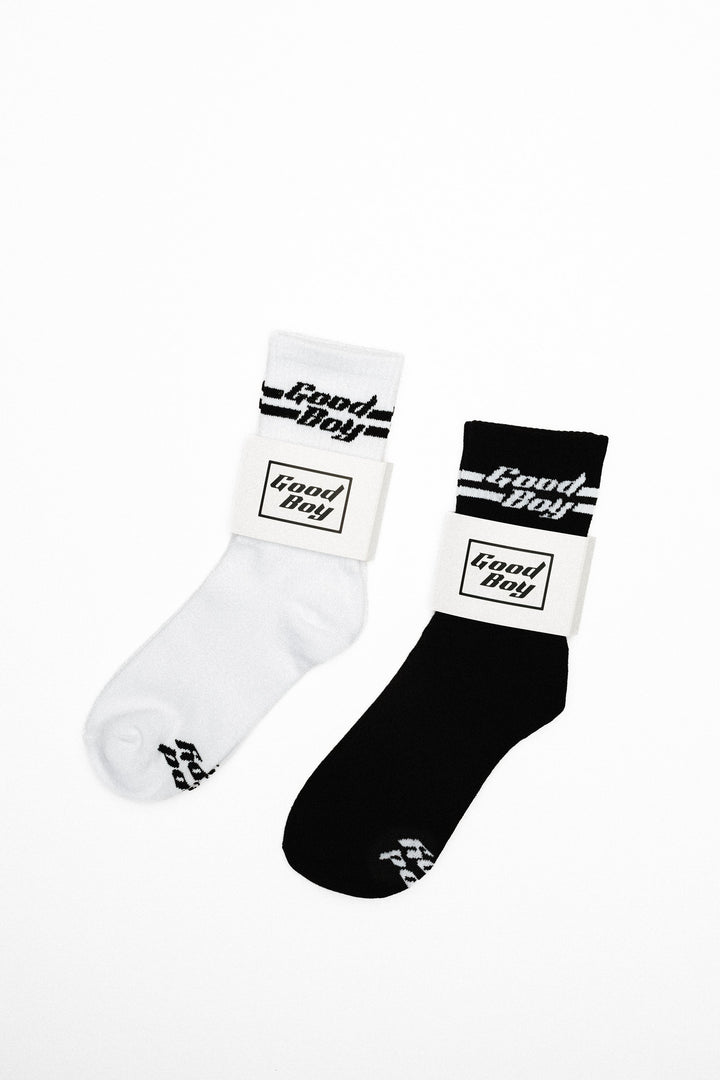 Good Boy Underwear Crew Socks – ribbed cotton blend crew socks with Good Boy logo