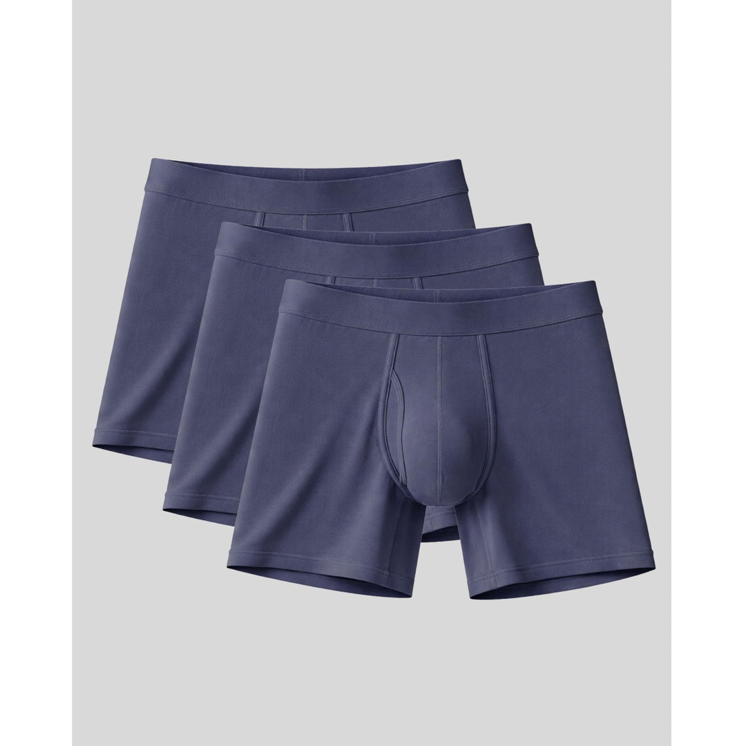 SilkCut Men's Bamboo Boxer Briefs – Antimicrobial Cooling Performance Underwear