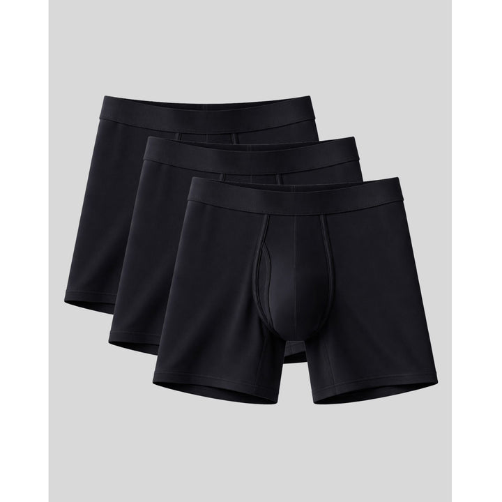SilkCut Men's Bamboo Boxer Briefs – Antimicrobial Cooling Performance Underwear