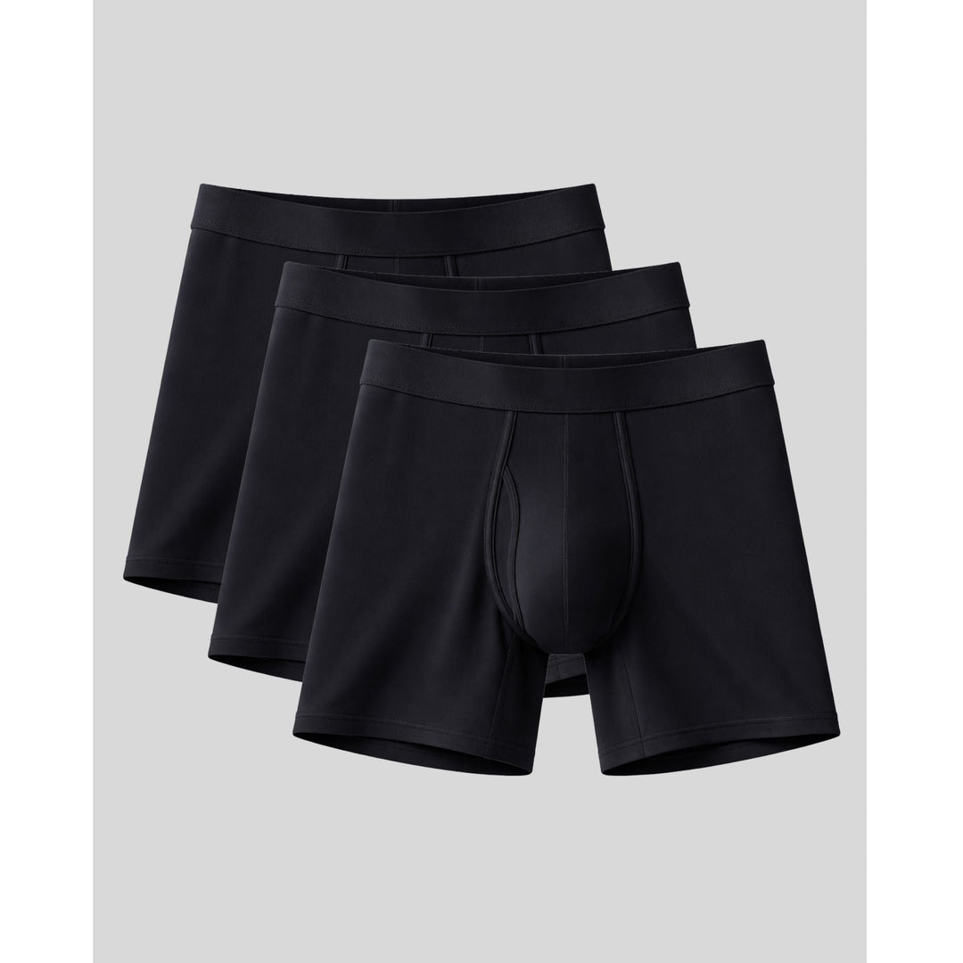 SilkCut Men's Bamboo Boxer Briefs – Antimicrobial Cooling Performance Underwear